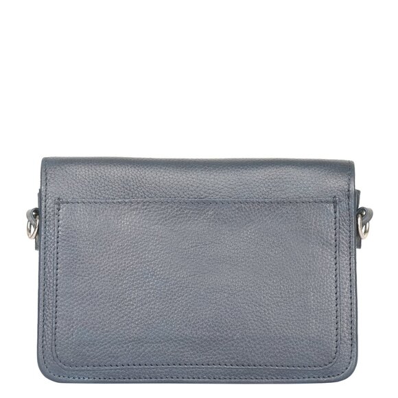 Leather Blue Crossbody Shoulder Bag – Sling Messenger Bag for Work, Daily Use - Picture 9 of 10
